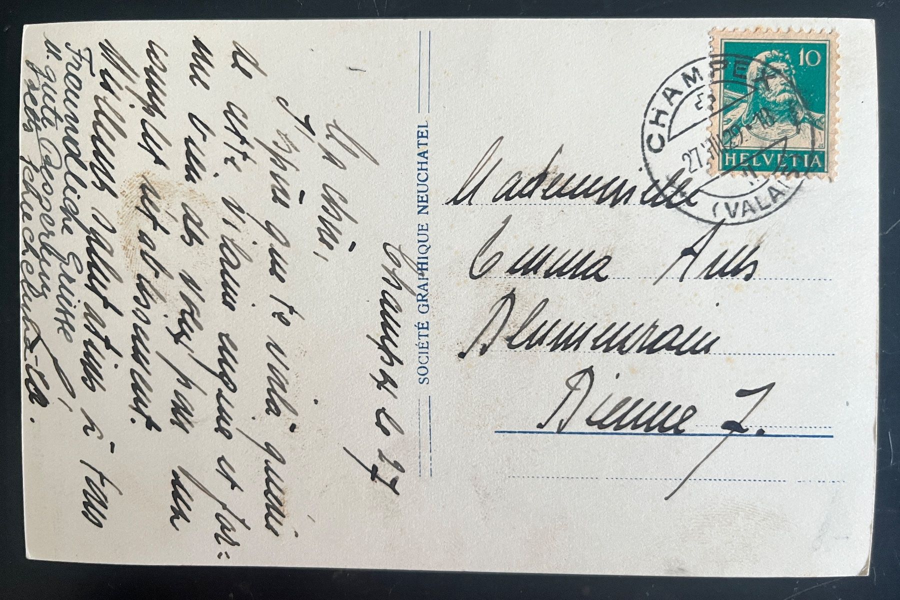 Cartoline postali: AK Champex et le Grand Combin – Usato da Biberist venduto da Edelfloh 1