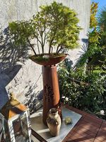Bonsai Wald mit Stahl Stele