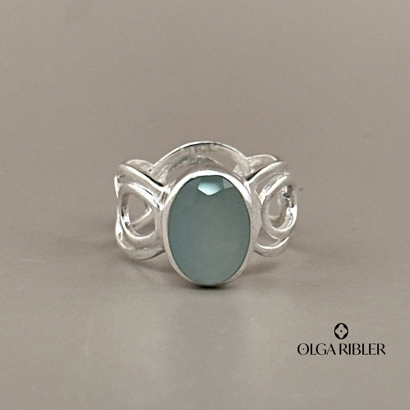 Olga Ribler Anelli: Unikate Silber Ring 925 mit Aquamarin Grösse 58 – Nuovo (secondo la descrizione) da Luzern venduto da Schmuckoutlet 3