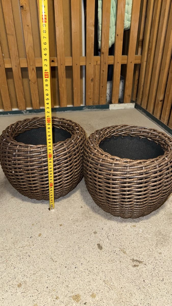 Vasi per fiori: Rattan Planter Pots (2) – Nuovo (secondo la descrizione) da Unterentfelden venduto da che_9xcp 1