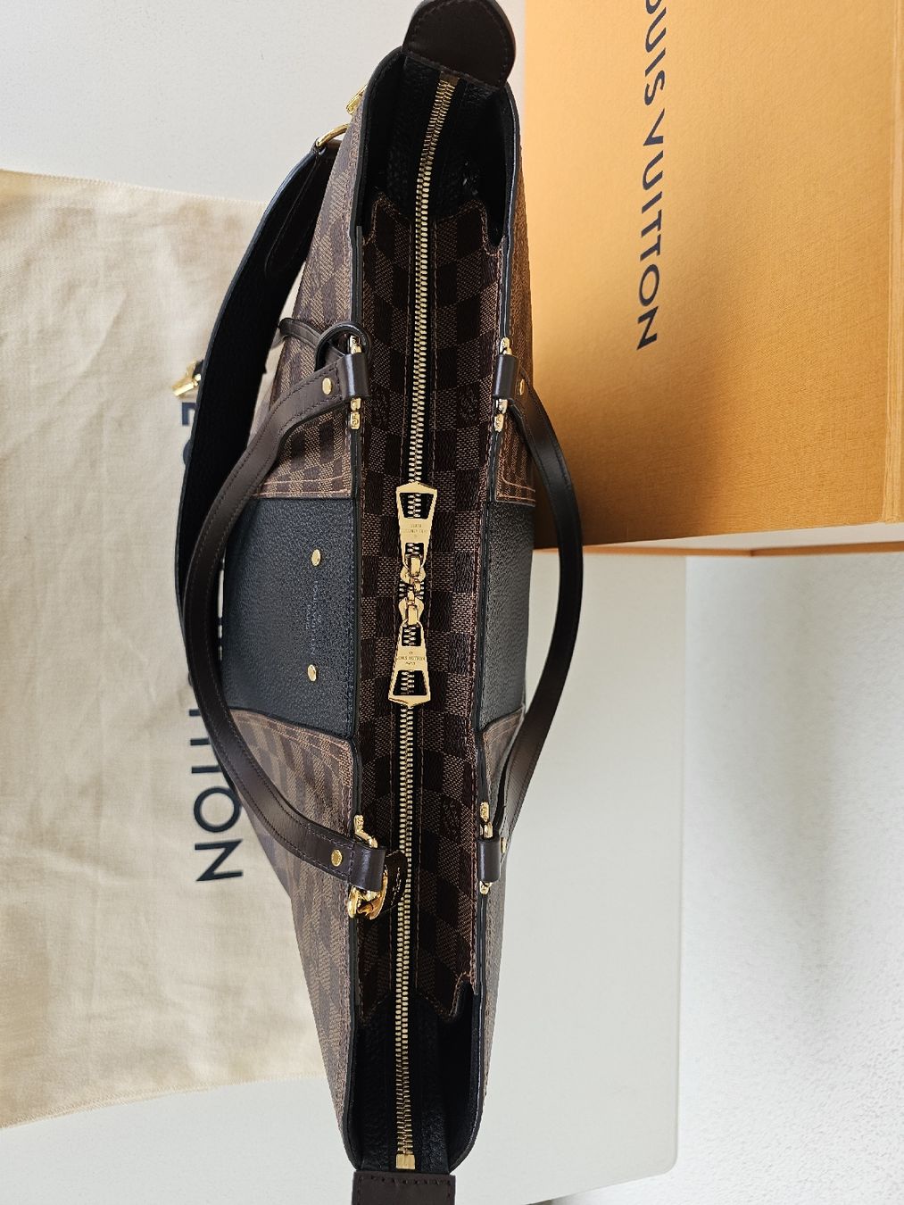 Louis Vuitton Borse da donna: Louis Vuitton Jersey Tote Damier Ebene – Nuovo (secondo la descrizione) da Dottikon venduto da Chicca_73 8