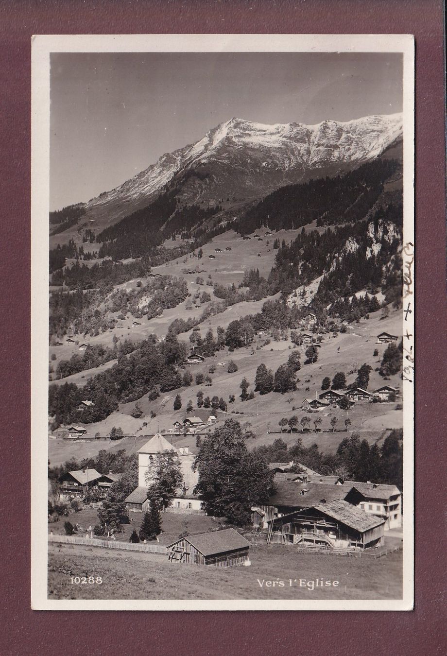Cartes postales: VERS L'EGLISE - 1933 – D'occasion à Pully par nicecards