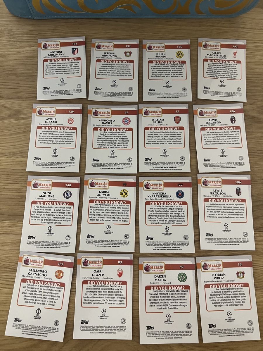 Topps Carte collezionabili: Topps Chrome 2025 Merlin Lot 16x – Usato da Neuhausen am Rheinfall venduto da Shampinho10 1
