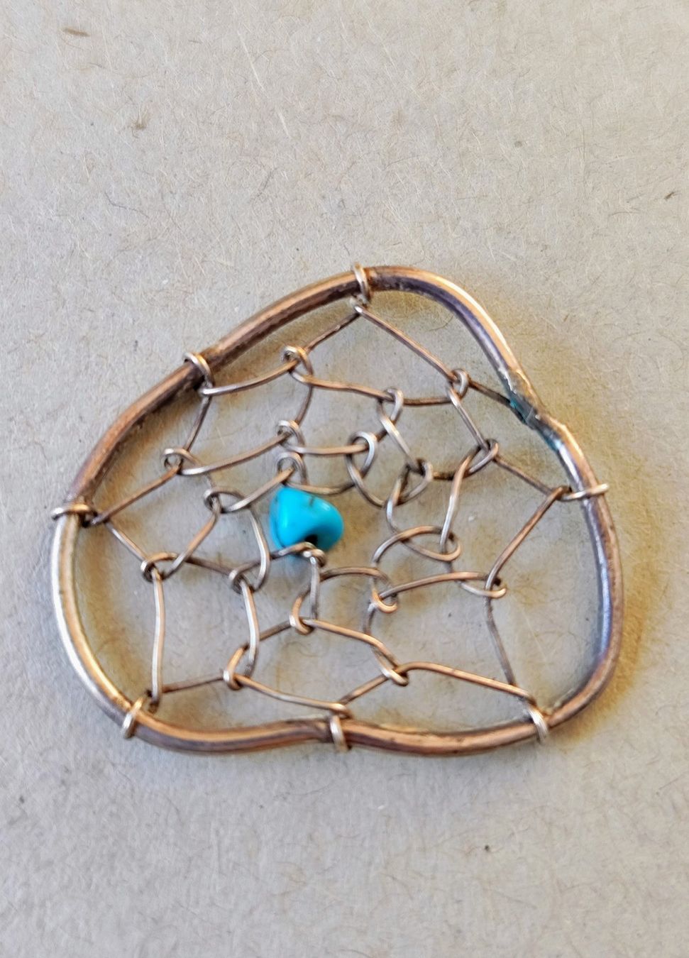Orecchini pendenti & Orecchini a lobo: Défaut: Attrape-rêves Amérindien Argent & Turquoise – Difettoso da Carouge GE venduto da for_8yym 1