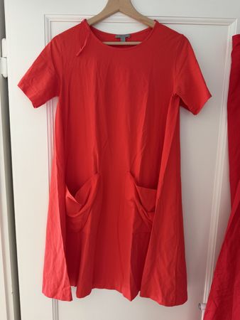 COS Dress Red Size S Made in Portugal