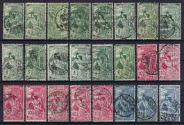 1900 U.P.U. verschiedene saubere und gute Werte gest.