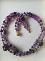 Einzigartig Kette. Amethyst mit Agate