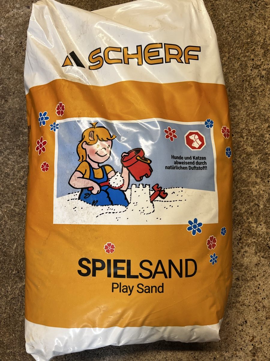 Sabbiera per bambini: Spielsand 0-1 mm weiss – Nuovo e nell'imballaggio originale da Auslikon venduto da malanga05