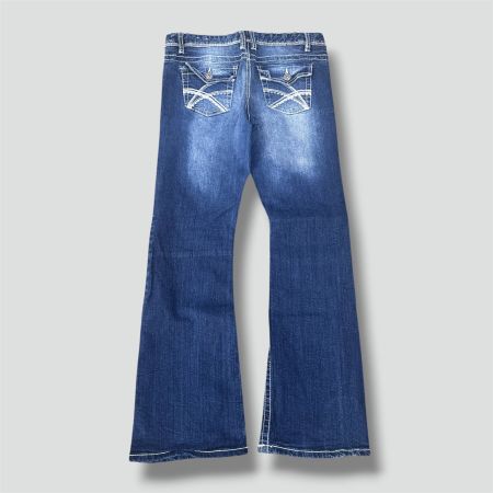Rue 21 y2k bootcut embroidered jeans vintage hose weit