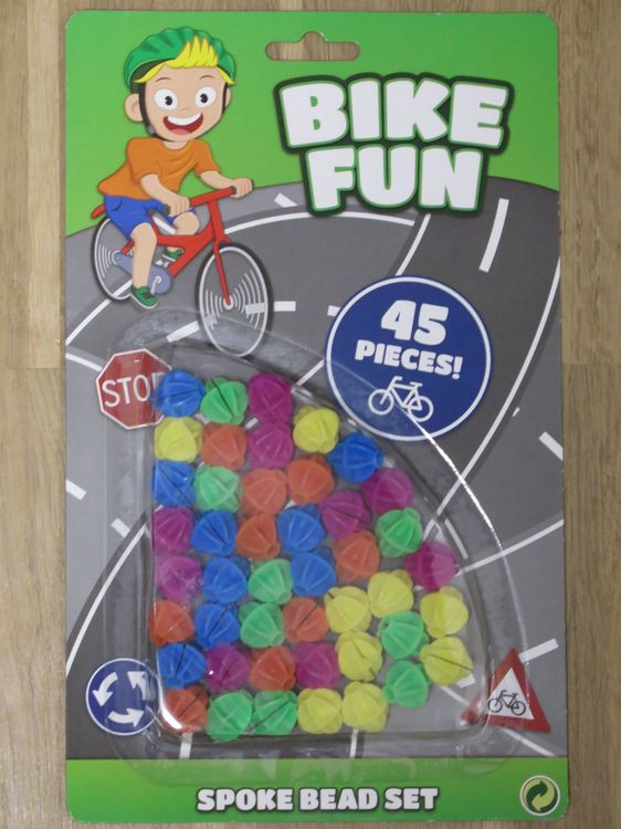 45 bunte Speichenperlen für Kinderfahrrad Bike Fun Neu (Neu und ...