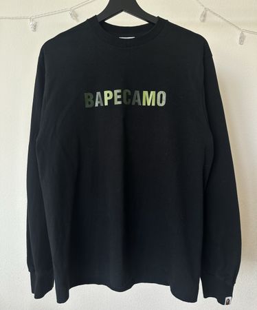 BAPE Long Sleeve Shirt - Black Camo - Menswear -Cool!