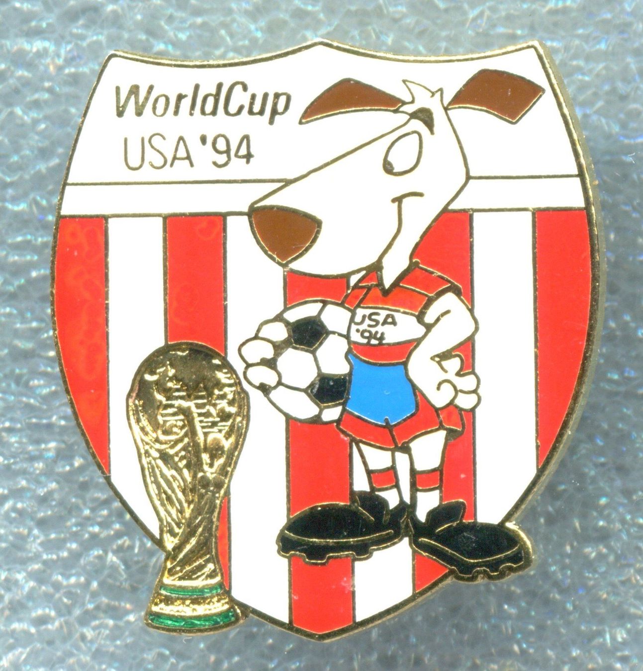 Fifa Placchette & Badge: FIFA  USA WM '94  Maskottchen  – Usato da Winterthur venduto da Sammleroase