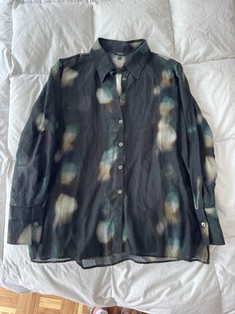 Chemise légère Massimo Dutti imprimé abstrait multicolore 