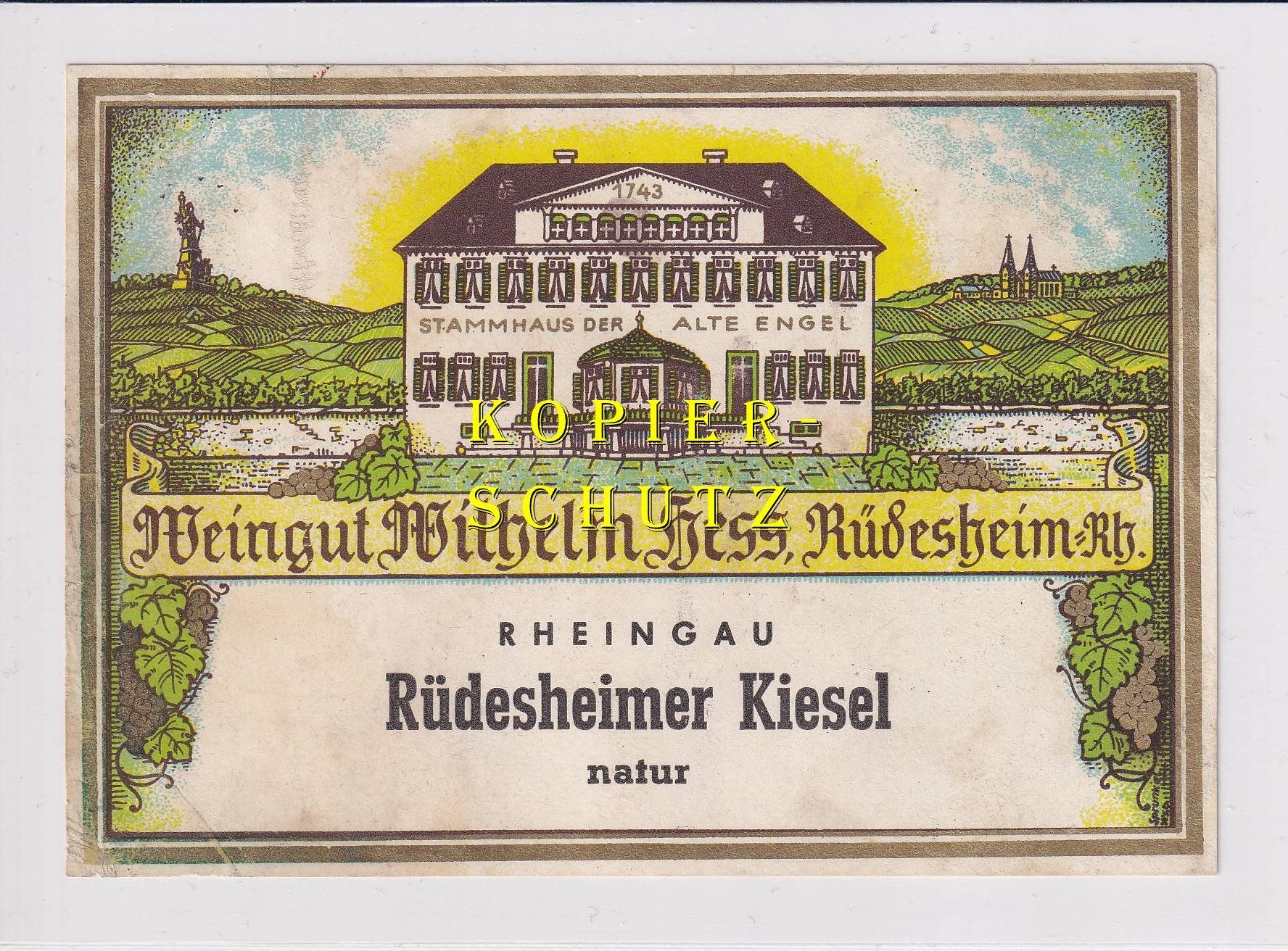 Papier: Etikette - Rüdesheimer Kiesel natur /bd – D'occasion à Hombrechtikon par Rudolf07