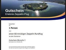 Zeppelinlinflug Gutschein