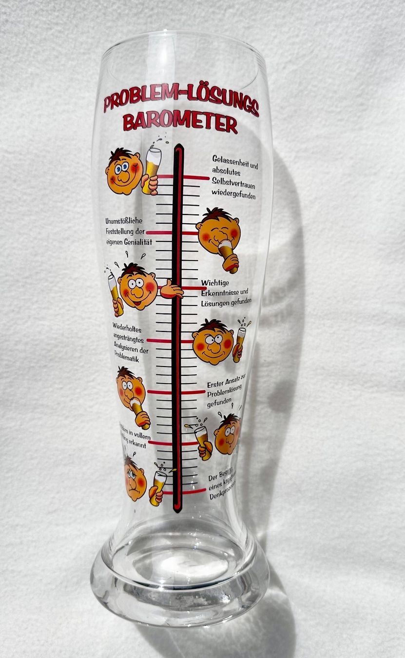 Bicchieri: Weizenglas Bierglas Problem-Lösungs BAROMETER – Nuovo (secondo la descrizione) da Rickenbach b. Wil venduto da sunneschii_ 3