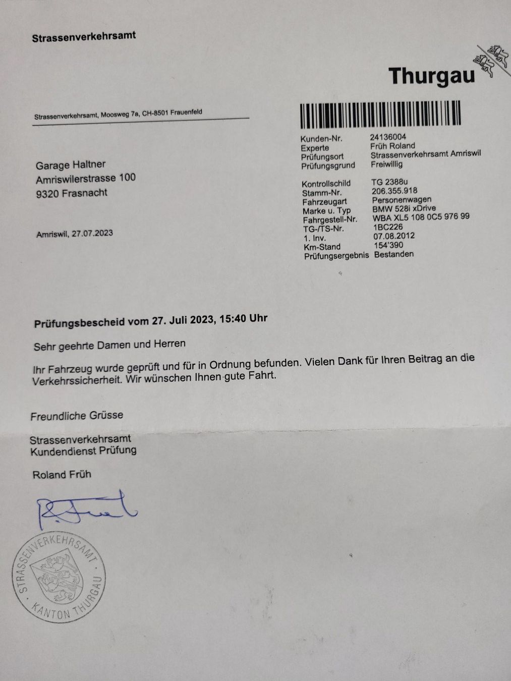 BMW Automobili: 528 Touring XDrive – Usato da Frasnacht venduto da garhalt 9