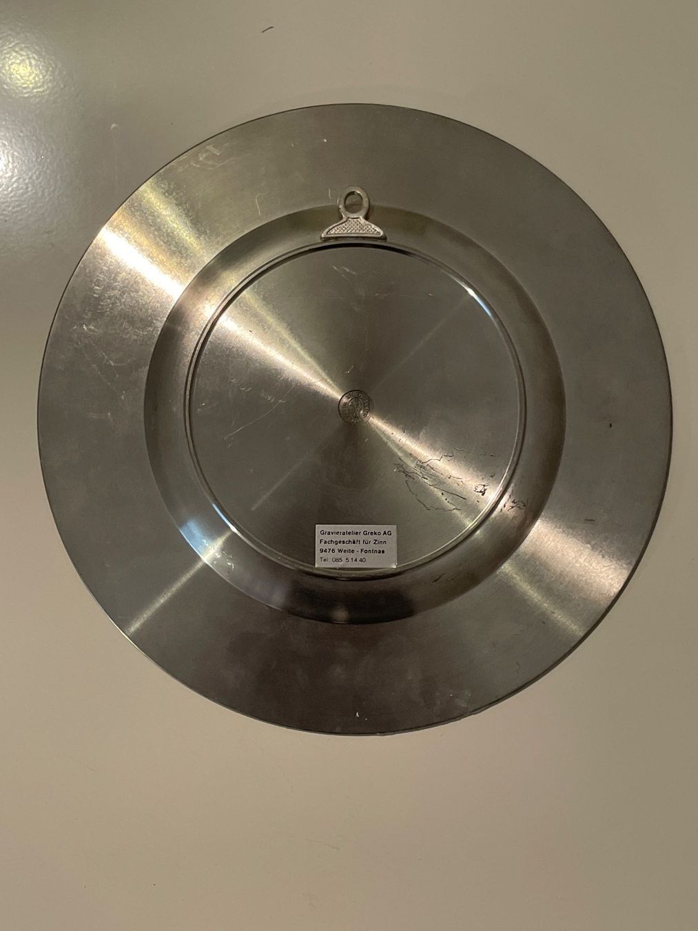 Alle Dekorationen: Zinnteller mit Gravur 475Gr. – Gebraucht aus St. Gallen von Gallus8 2