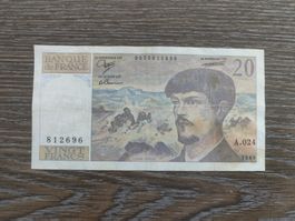 Frankreich 20 Francs 1989 - Serie A.024 !!!!!!!
