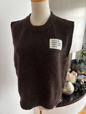 Pullunder mit Aufdruck, Gr. S/M