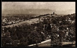 Hof-Lutzenberg, Panorama mit Villen und 