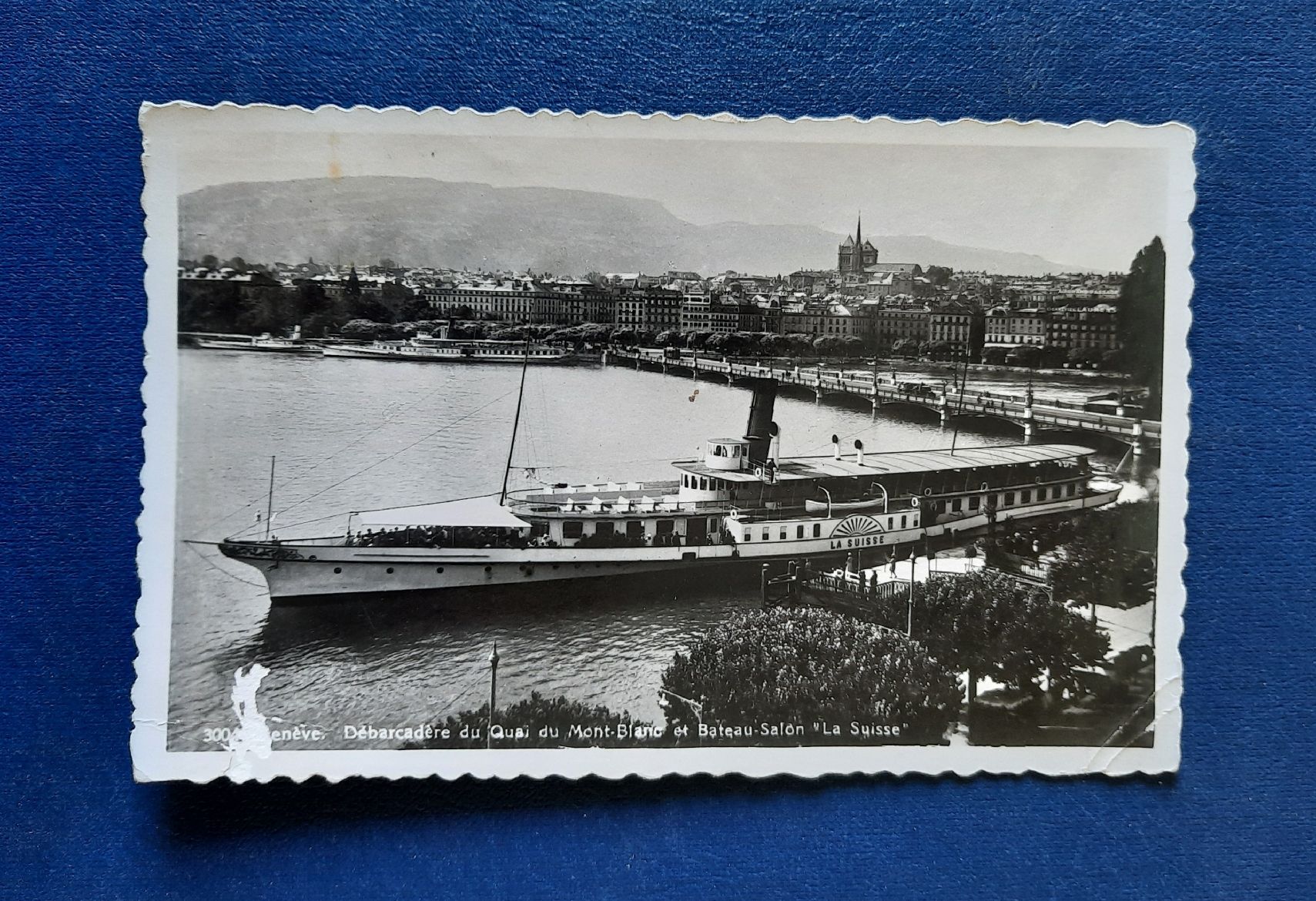 Cartoline postali: Ansichtskarte Genève Bateau "La Suisse", gest.1948 – Usato da Marly venduto da neu-adlerauge65