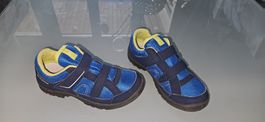 Quechua Sommerschuhe, Grösse 33, blau-gelb, Top Zustand!