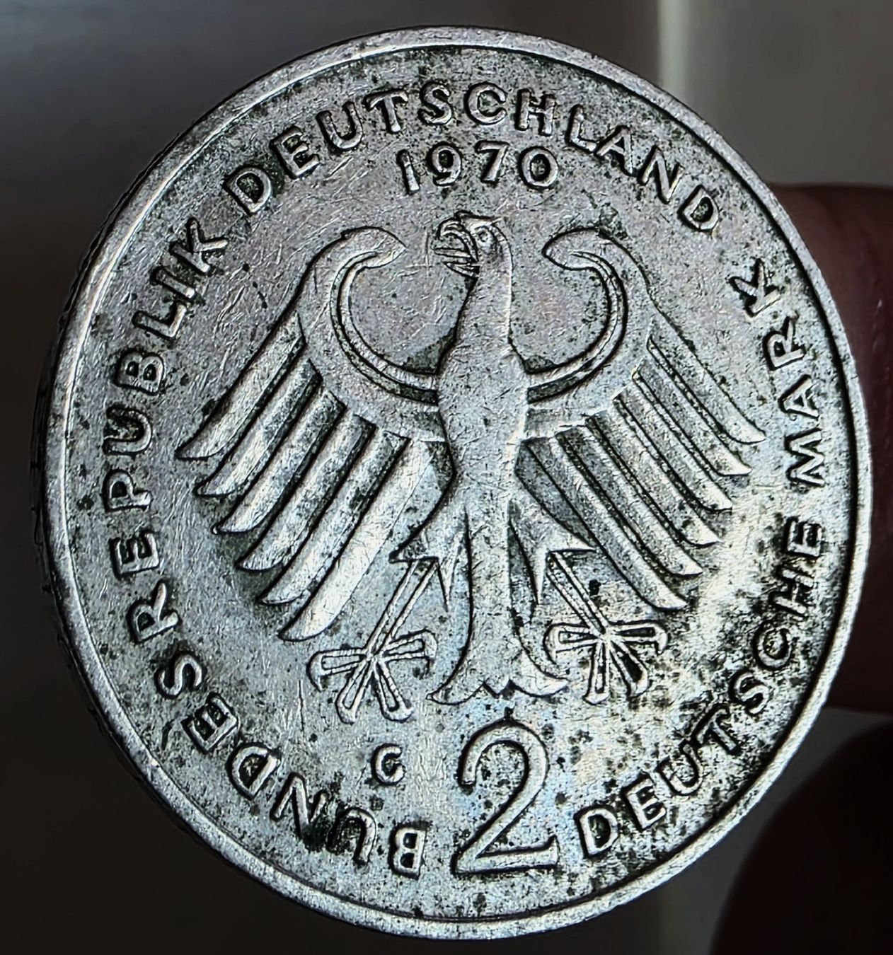 Tutti le monete: DEUTSCHLAND 2 MARK 1970 G – Usato da winterthur venduto da CoinPassion 1