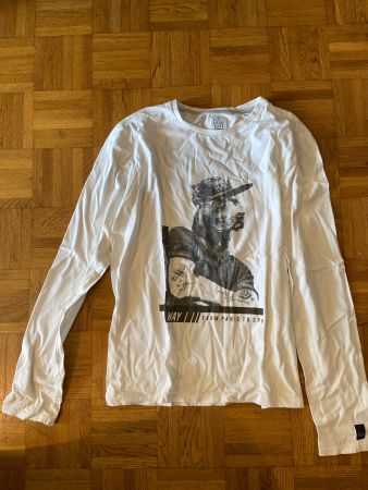 T-shirt manches longues homme - Why - Taille M - Blanc