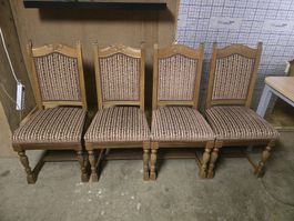 4er Set antike Stühle, Massivholz, Vintage Look, Top!