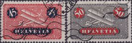 1923, F8+F9 mit langen "WELLEN-Stempeln" ungewöhnlich.