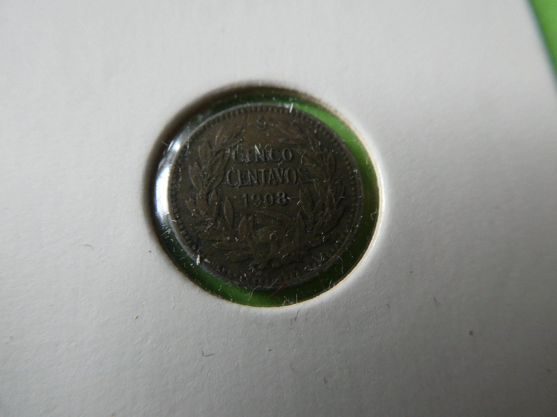 Tutti le monete: Chile 1908, 5 Centavos  - Silber – Usato da Hinterforst venduto da Rohusri 1