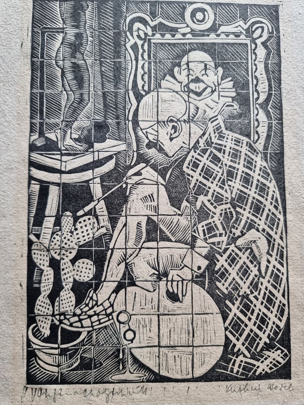 Xilografie: Künstler? HOLZSCHNITT – Usato da Gersau venduto da grafik-kunst 4