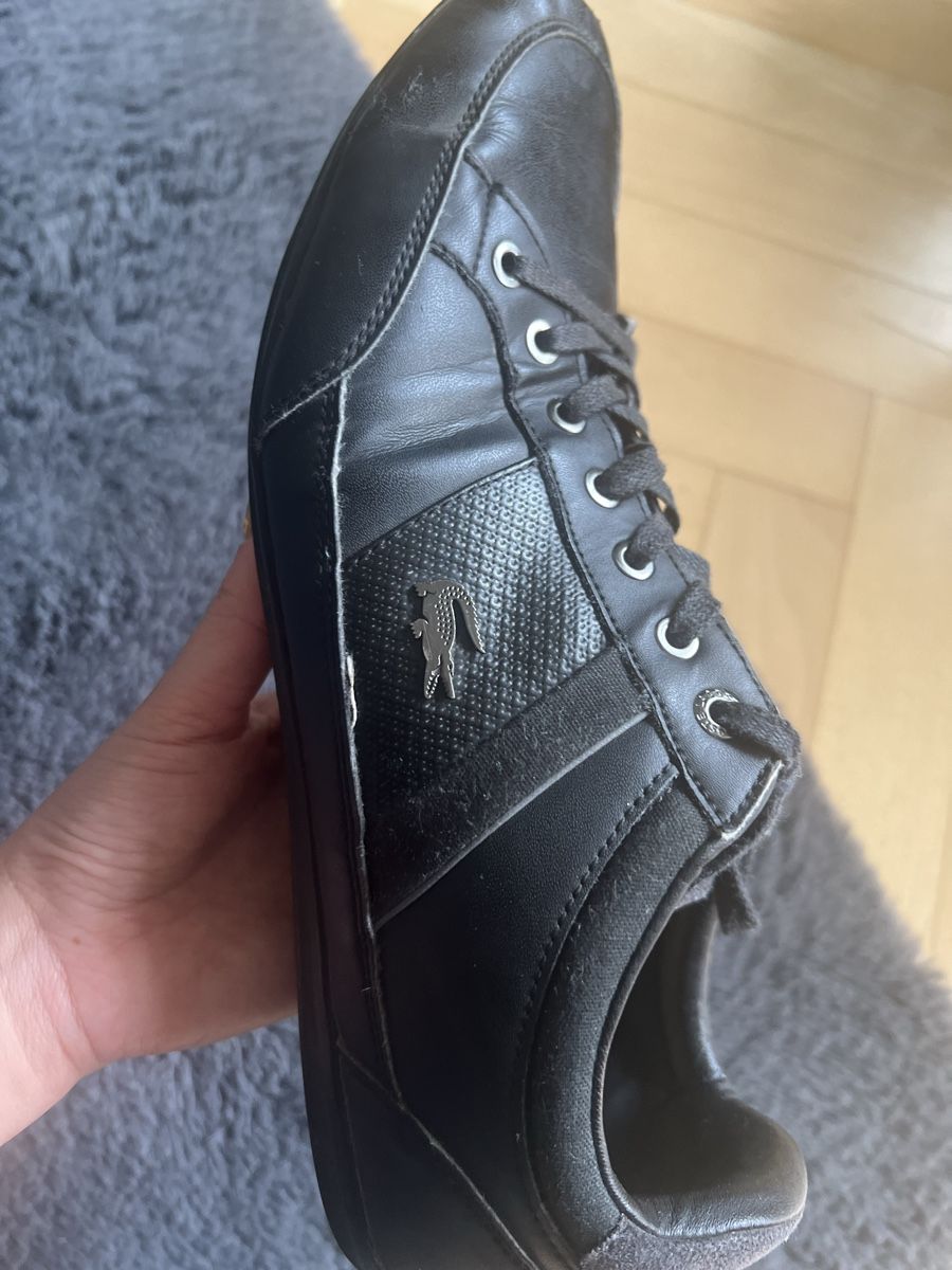 Lacoste Scarpe da uomo: Lacoste Black Leather Sneakers size 44,5. Great for Fall – Usato da Zürich venduto da tra_wl8x