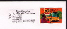 1991_6500 BELLINZONA_POSTAUTO_Gelb z.Weg der SCHWEIZ 1.6.91!