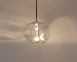 Vintage PEILL & PUTZLER Wave Space Age Hängelampe 60s