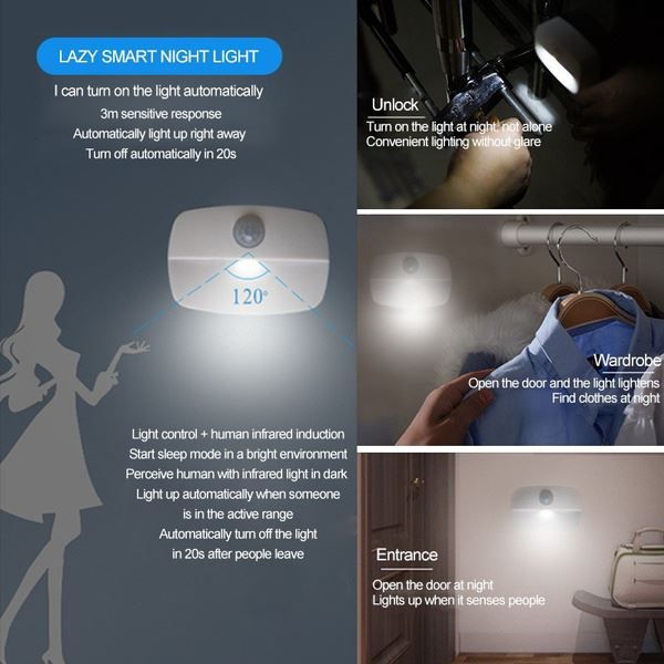 Lampade: Sensor Induktionslicht LED-Nachtlicht Fl – Nuovo e nell'imballaggio originale da Aesch BL venduto da Elektronik_Laden 1