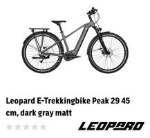 Leopard E-Trekkingbike Peak 29 45 cm, dark gray matt LEOPARD