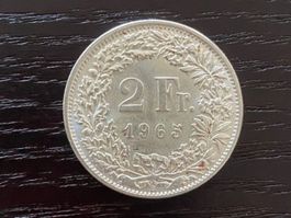 1 x 2 Franken Schweiz 1965 – zirkuliert