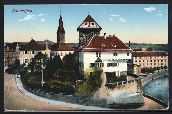 Cartoline postali: Frauenfeld, Ortspartie mit Strassenparti – Usato da Berlin venduto da bartko-reher