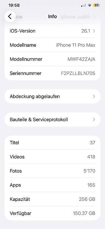 Telefoni cellulari / Smartphones: IPhone 11 Pro Max 256GB + 4 Hüllen + Displayschutz – Usato da Diepoldsau venduto da hjjm1234 4