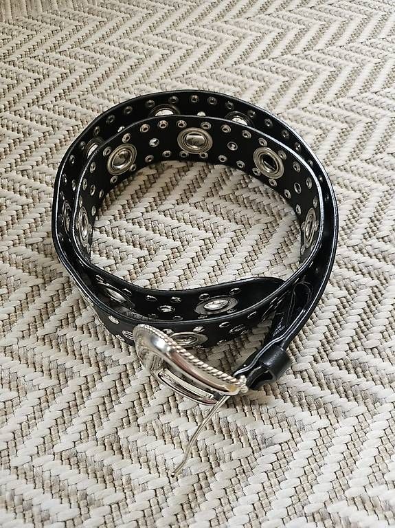 Kooples Cinture: The Kooples Gürtel Schwarz Silber – Usato da Buchs SG venduto da corapre