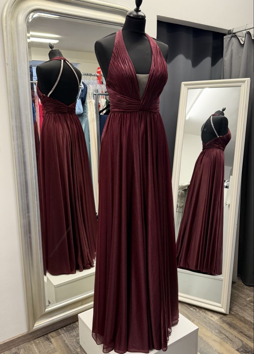 Vestiti: Burgunder Glitzer Abendkleid - Größe 32 – Nuovo e nell'imballaggio originale da Schlatt ZH venduto da xhesiesi