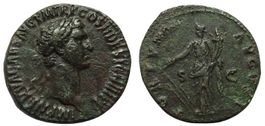 NERVA bronze As (96 AD). Selten !