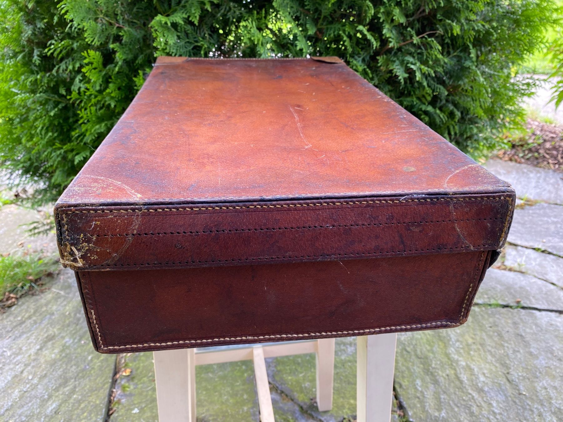Cassapanche: seltener antiker Finnigans Reisekoffer / Oldtimer Koffer – Usato da Feldbach venduto da Olive1 2