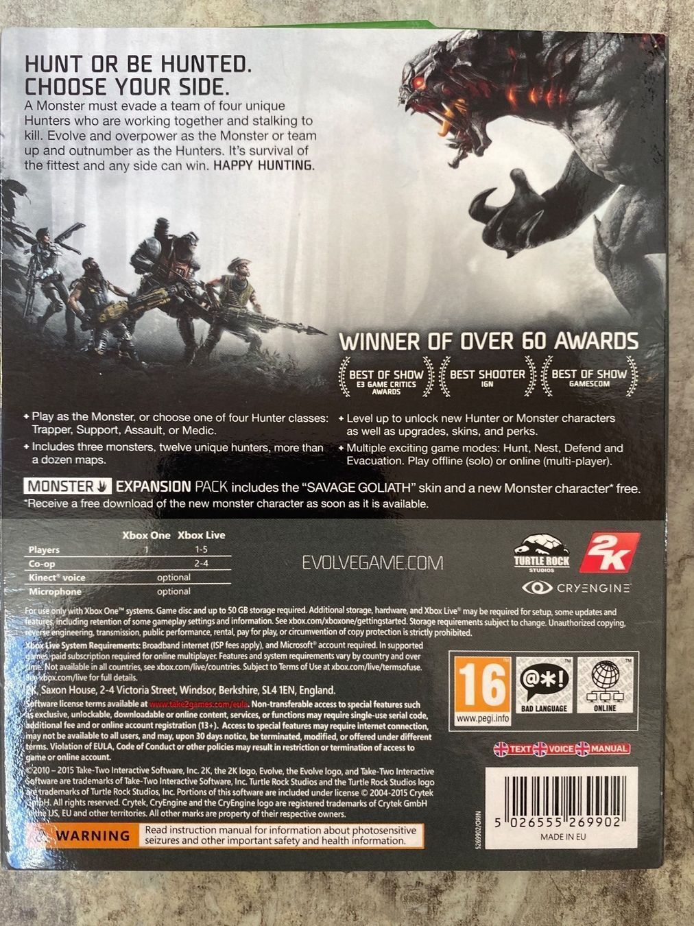 Giochi: Evolve für Xbox one – Usato da Ringgenberg BE venduto da Republic_Of_Gamers 1