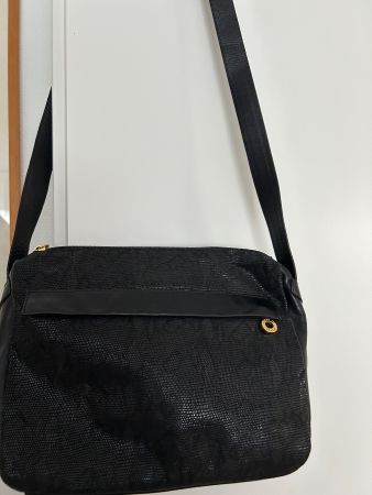 Elegante schwarze Leder Tasche