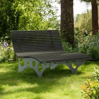 Wellenliege / Waldsofa NURA - 148cm Breit - Anthrazit