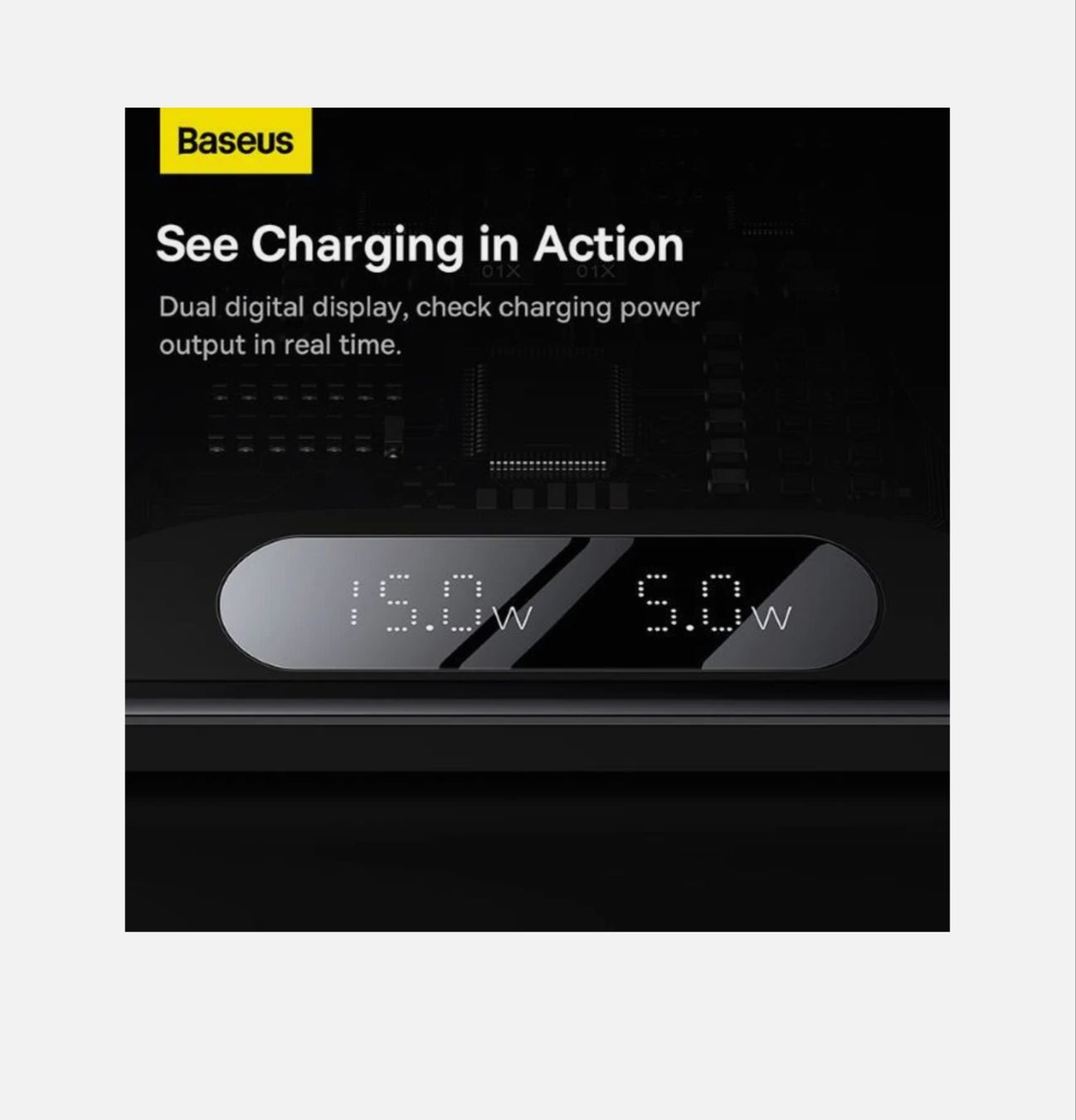 Baseus Caricabatterie: Baseus Digital LED Display 2in1 Wireless Charge – Nuovo e nell'imballaggio originale da Winterthur venduto da Pcline1 9