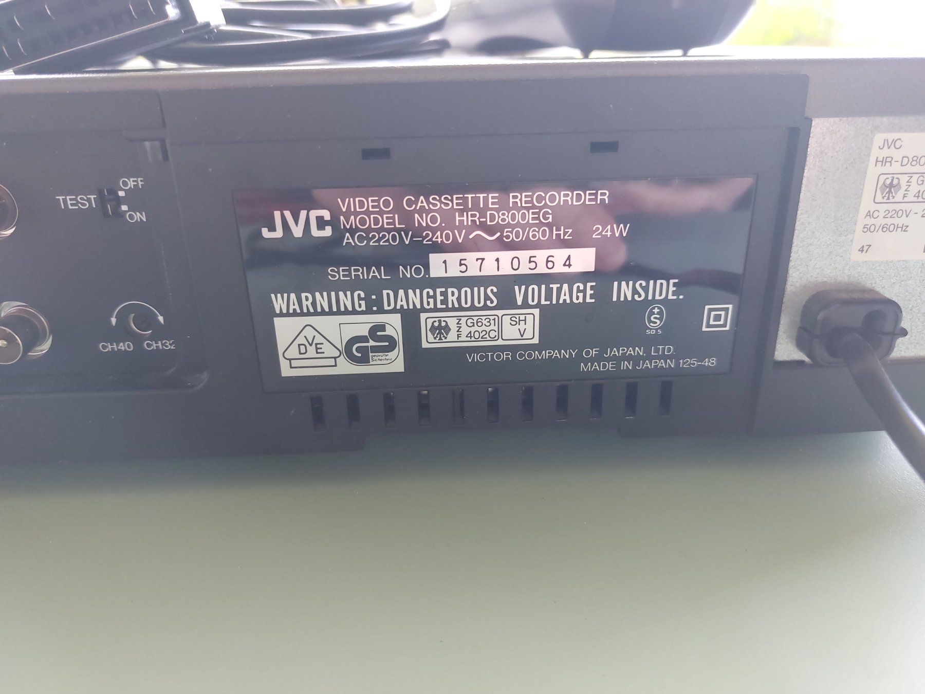 JVC Aufnahmegeräte: Videorecorder VHS JVC HR-D800EG – Gebraucht aus Dübendorf von Nivose1 3